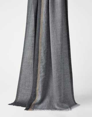 Cashmere and silk scarf Lead Man - Brunello Cucinelli