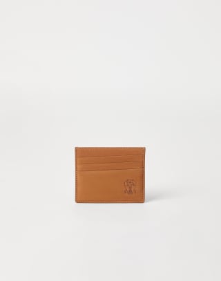 磨砂皮卡片夹 自然色 男款 - Brunello Cucinelli