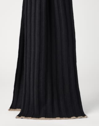 Sciarpa a coste Nero Uomo - Brunello Cucinelli