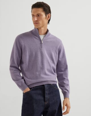 Cashmere sweater Lilac Man - Brunello Cucinelli