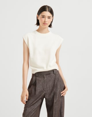 Maglia in cashmere Bianco Donna - Brunello Cucinelli