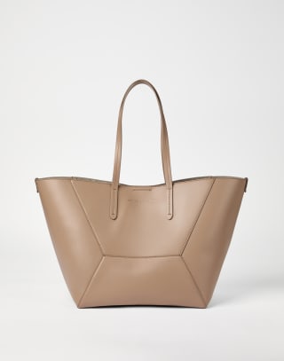 Calfskin BC Duo bag Hazelnut Woman - Brunello Cucinelli