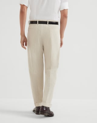 Garment-dyed trousers Panama Man - Brunello Cucinelli
