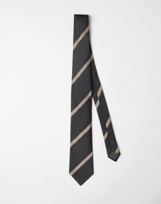 Silk necktie Anthracite Man - Brunello Cucinelli