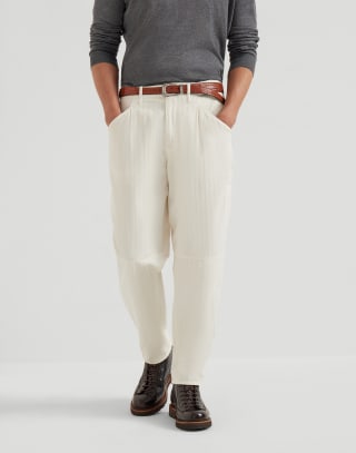 Chevron trousers Panama Man - Brunello Cucinelli