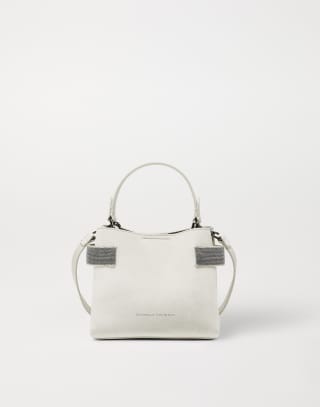 Small Top-Handle Essence bag Ivory Woman - Brunello Cucinelli
