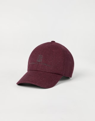 Baseball cap with embroidery Amaranth Man - Brunello Cucinelli