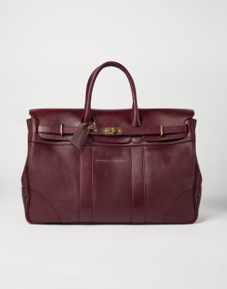 Calfskin bag Burgundy Man - Brunello Cucinelli