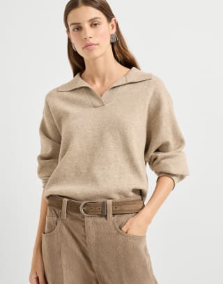 Suede belt Light Brown Woman - Brunello Cucinelli