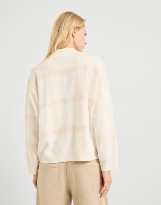 Sweater with Dazzling Embroidery Panama Woman - Brunello Cucinelli