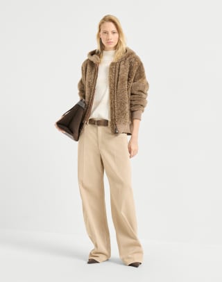 Sweater with Dazzling Embroidery Panama Woman - Brunello Cucinelli