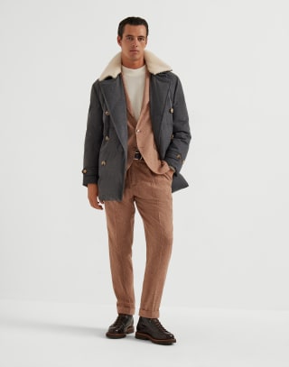 Chevron trousers Light Brown Man - Brunello Cucinelli