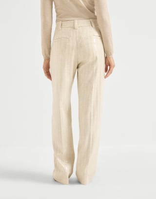 Dazzling Chevron-Hose Hellbeige Damen - Brunello Cucinelli