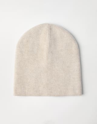 Knit beanie Oyster Woman - Brunello Cucinelli