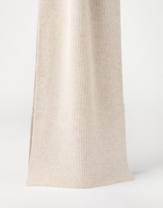 Cashmere knit scarf Oyster Woman - Brunello Cucinelli