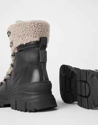 Mountain boot with monili Black Woman - Brunello Cucinelli