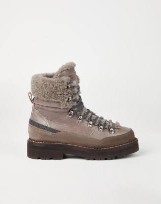 Mountain boot with monili Mud Woman - Brunello Cucinelli