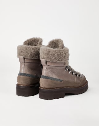 Mountain boot with monili Mud Woman - Brunello Cucinelli