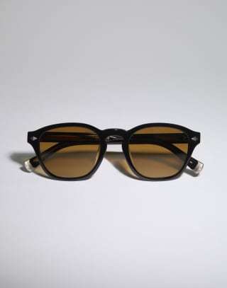 Round acetate sunglasses Black Eyewear - Brunello Cucinelli