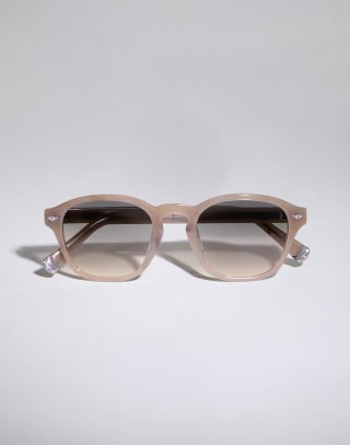 Round acetate sunglasses Cashmere Beige Eyewear - Brunello Cucinelli