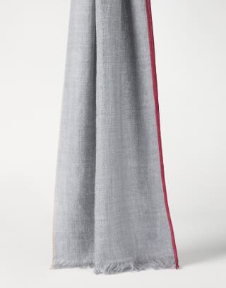 Sciarpa con cimosa Grigio Uomo - Brunello Cucinelli