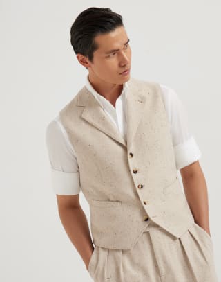 Diagonal waistcoat Buff Man - Brunello Cucinelli