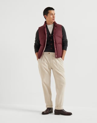 Down vest Amaranth Man - Brunello Cucinelli