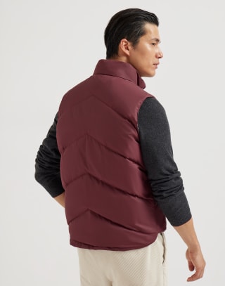 Down vest Amaranth Man - Brunello Cucinelli