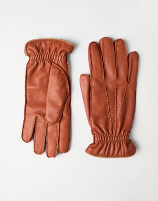Nappa leather gloves Brown Man - Brunello Cucinelli