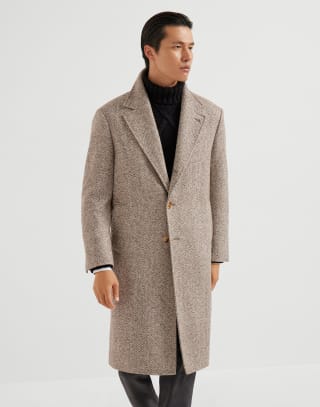 Chevron coat Light Brown Man - Brunello Cucinelli
