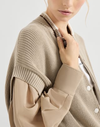 Cardigan in cotone Beige Donna - Brunello Cucinelli