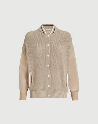 Cardigan in cotone Beige Donna - Brunello Cucinelli