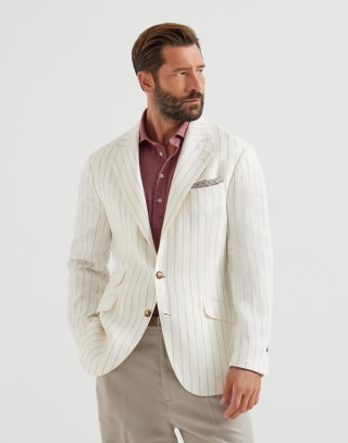 Twill blazer Panama Man - Brunello Cucinelli