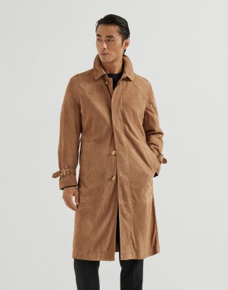 Suede outerwear Biscuit Man - Brunello Cucinelli