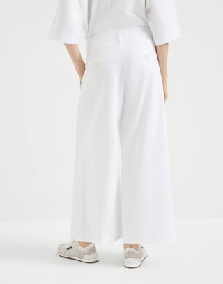 Pantalon en interlock Couture Blanc Femme - Brunello Cucinelli