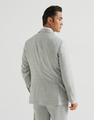 Veste déstructurée demi-croisée Gris Perle Homme - Brunello Cucinelli