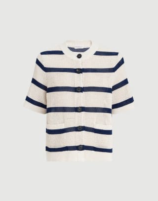 Striped cardigan Blue Woman - Brunello Cucinelli