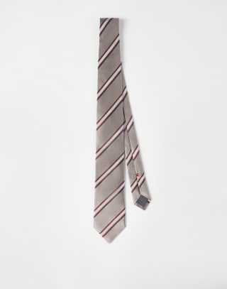 Silk necktie Earth Man - Brunello Cucinelli