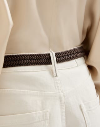Relaxed trousers Chalk Woman - Brunello Cucinelli