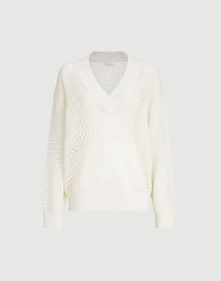 Cashmere net sweater Panama Woman - Brunello Cucinelli