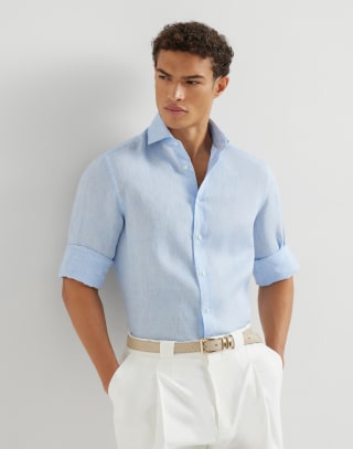 Linen shirt Azure Man - Brunello Cucinelli