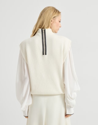 Ribbed turtleneck sweater Panama Woman - Brunello Cucinelli