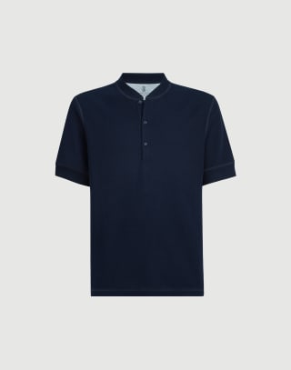 Cotton jersey T-shirt Cobalt Man - Brunello Cucinelli