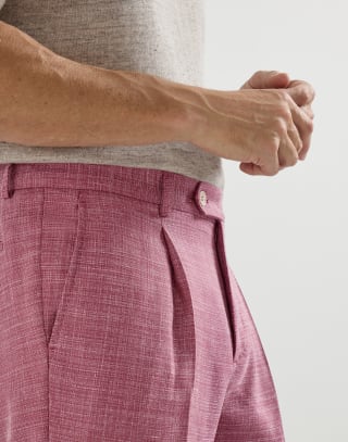 Hose aus Hopsack Koralle Herren - Brunello Cucinelli