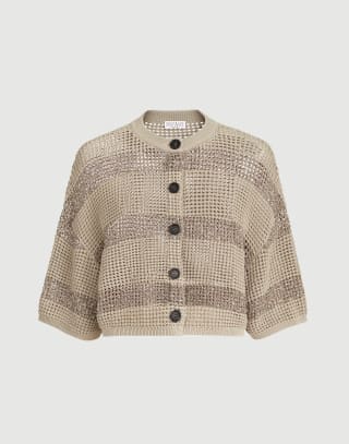 Cardigan court Sable Femme - Brunello Cucinelli
