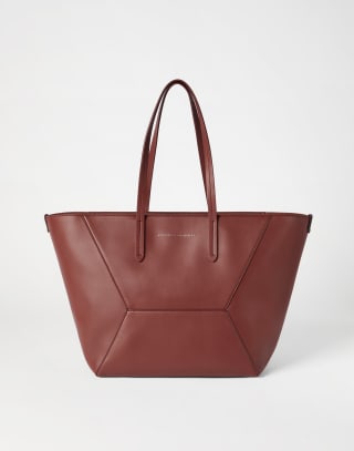 Calfskin BC Duo bag Firebrick Woman - Brunello Cucinelli