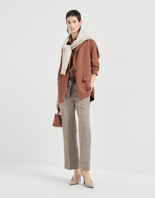 Stretch poplin shirt Firebrick Woman - Brunello Cucinelli