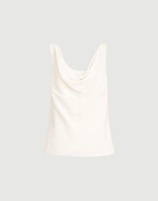 Top in twill Fluid Avorio Donna - Brunello Cucinelli