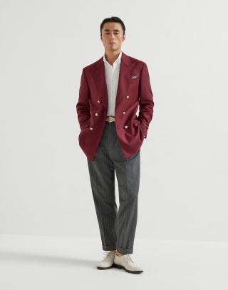 Hose aus Schurwolltuch Dunkelgrau Herren - Brunello Cucinelli