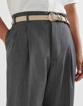 Hose aus Schurwolltuch Dunkelgrau Herren - Brunello Cucinelli